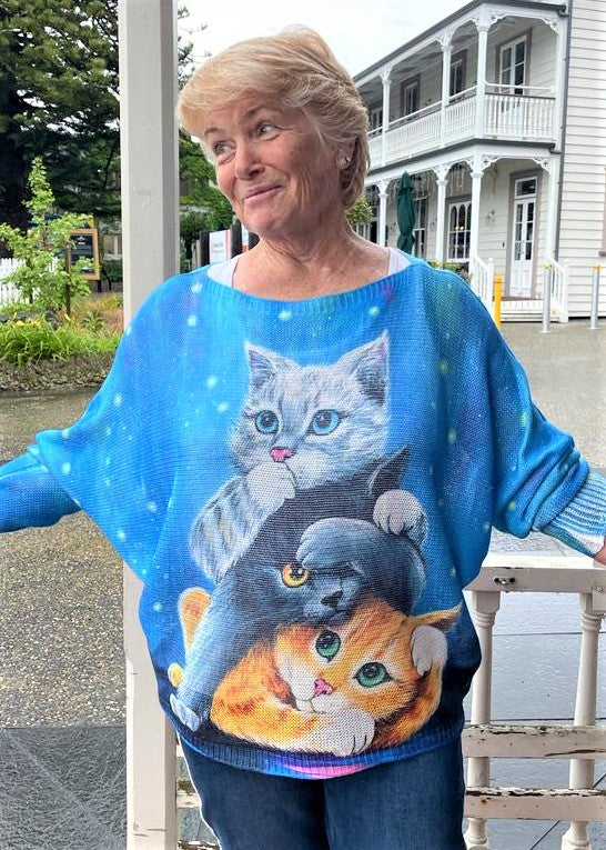 Italian Blend Colorful Bat Wing Tops